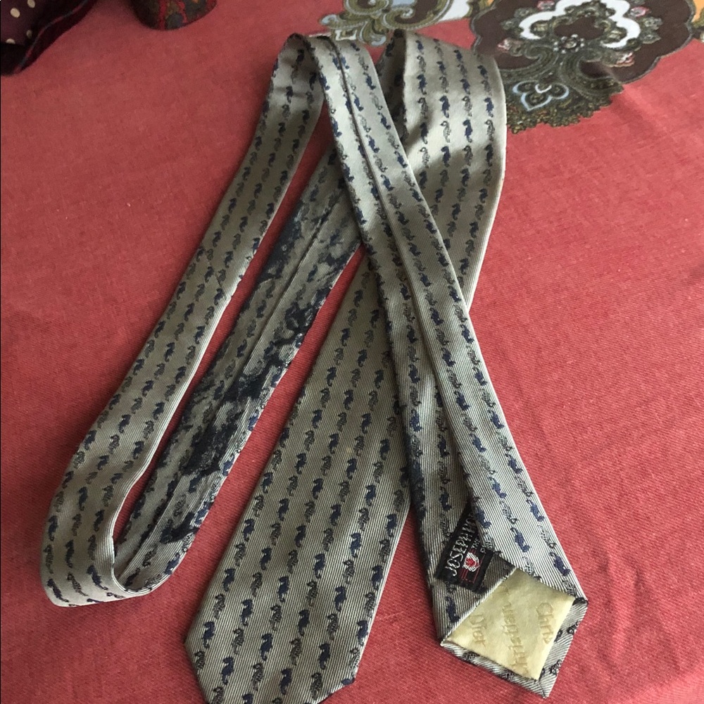 Rare Christian Dior seahorse motif tie